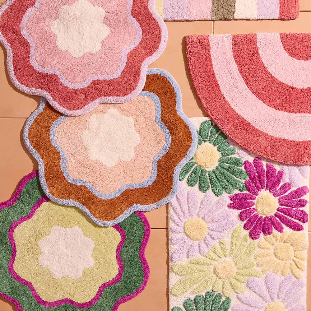 Garden Bed Fiesta Multi Bath Mat | Adairs