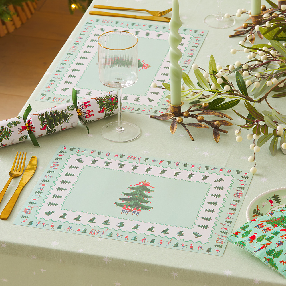 Festive Merry & Bright Paper Placemat Pack of 50 Adairs