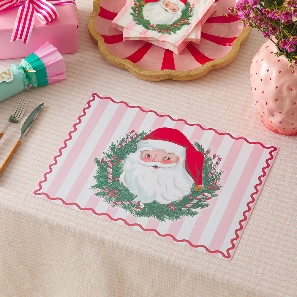 Festive Santa Paper Placemat Pack of 50 Adairs