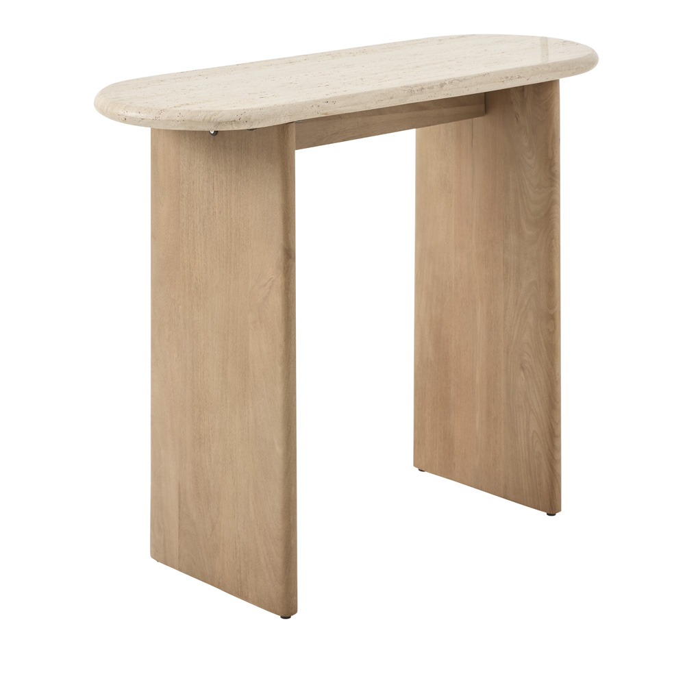 Travertine Chestnut Console | Adairs