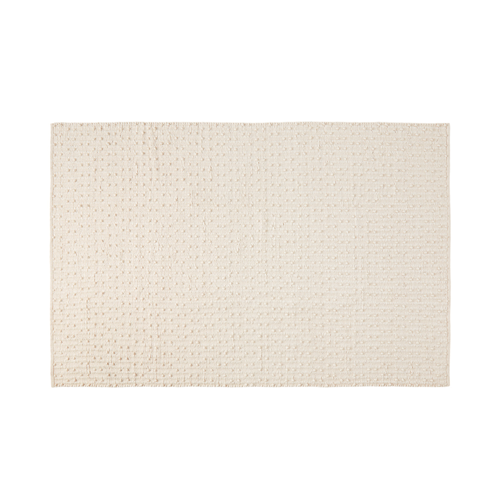 Matteo Cream Bobble Rug | Adairs