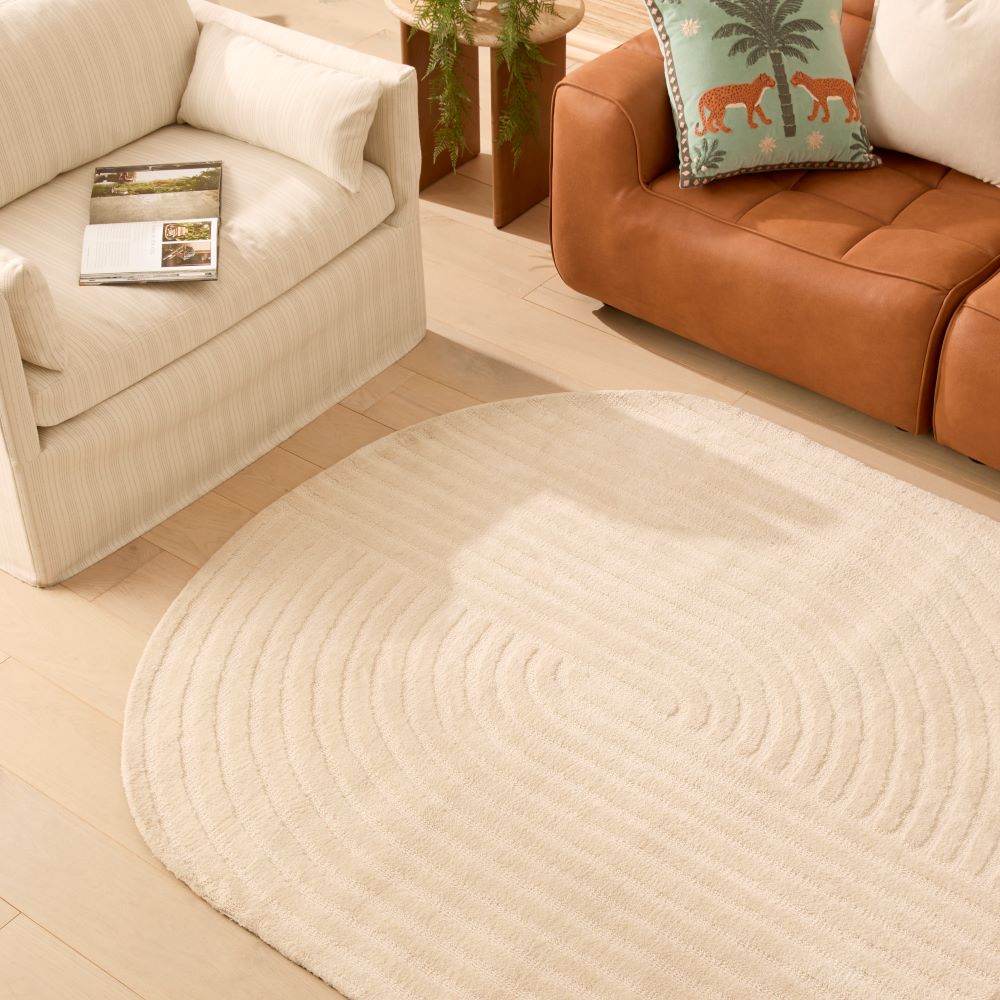Curve Ivory Rug | Adairs