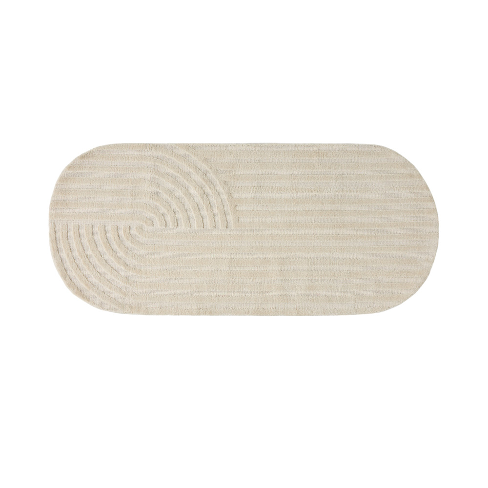 Curve Ivory Rug Runner | Adairs