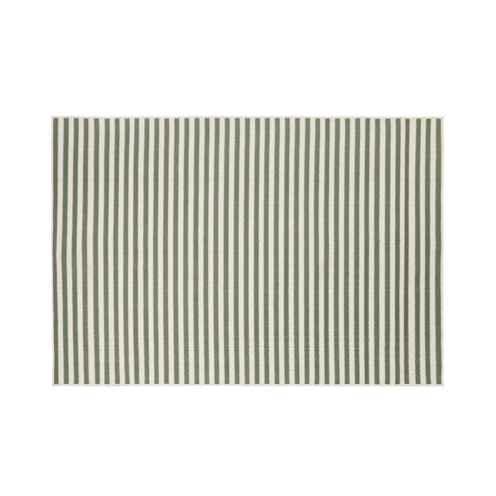 Soho Green & Ivory Stripe Indoor & Outdoor Rug | Adairs