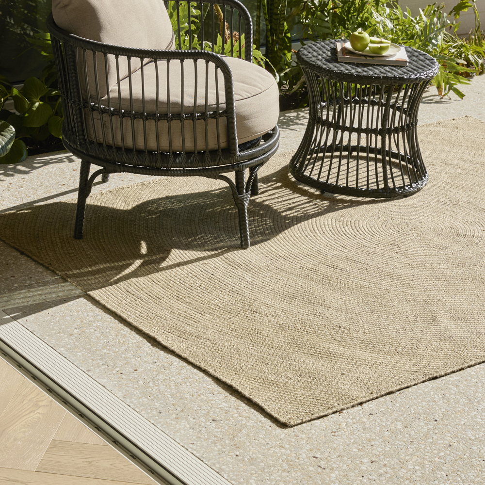 Airlie Khaki Marle Indoor & Outdoor Rug | Adairs