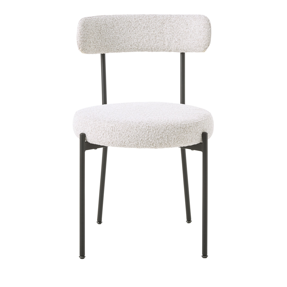 Remi Snow Boucle Dining Chair Set of 2 | Adairs