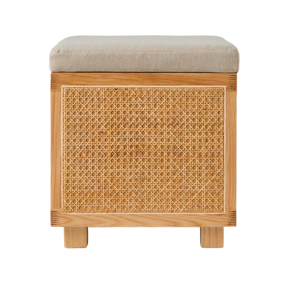 Burleigh Natural Storage Ottoman Adairs