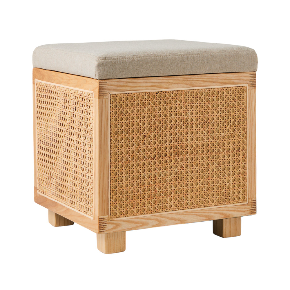 Burleigh Natural Storage Ottoman Adairs