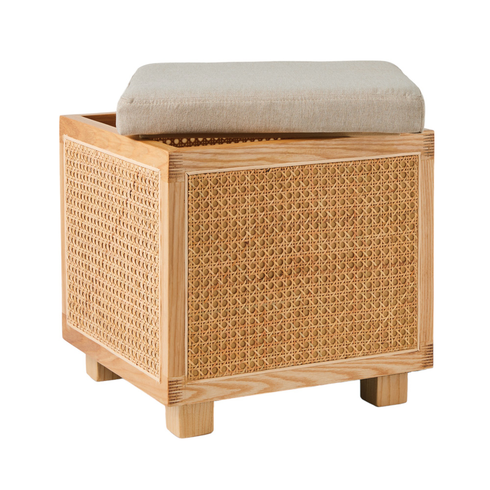 Burleigh Natural Storage Ottoman Adairs