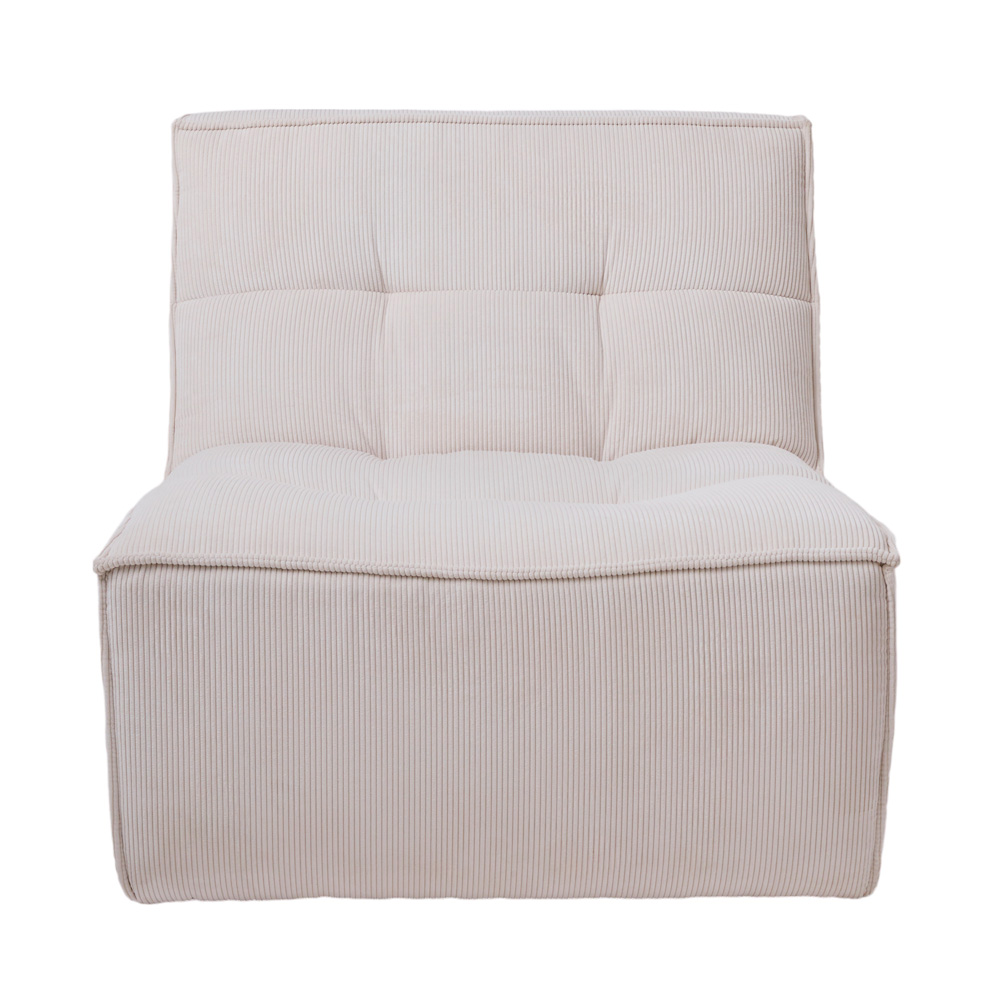 Otis Cream Corduroy 1 Seater Lounge Chair Adairs