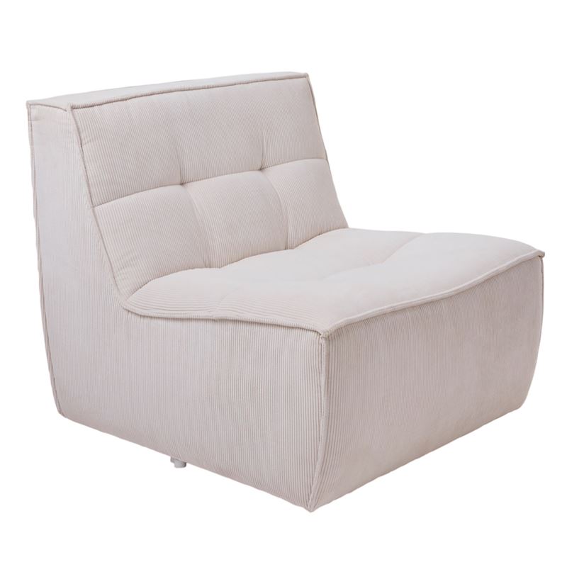 Otis Cream Corduroy 1 Seater Lounge Chair