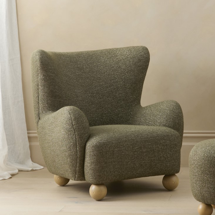 Zeus Moss Lounge Chair Adairs