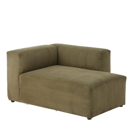 Tulsa Forest Corduroy Right Arm Facing Chaise Modular Lounge Chair