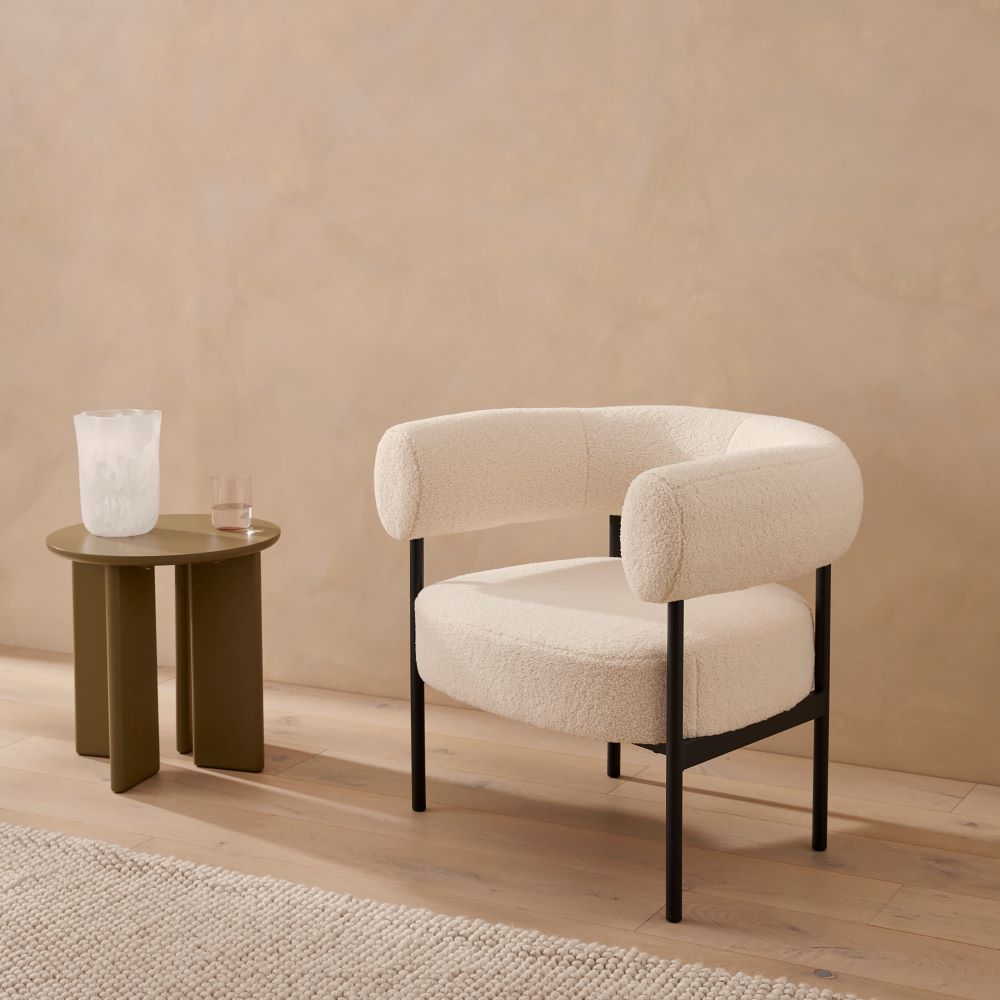 Milroy Vanilla Teddy Chair Adairs