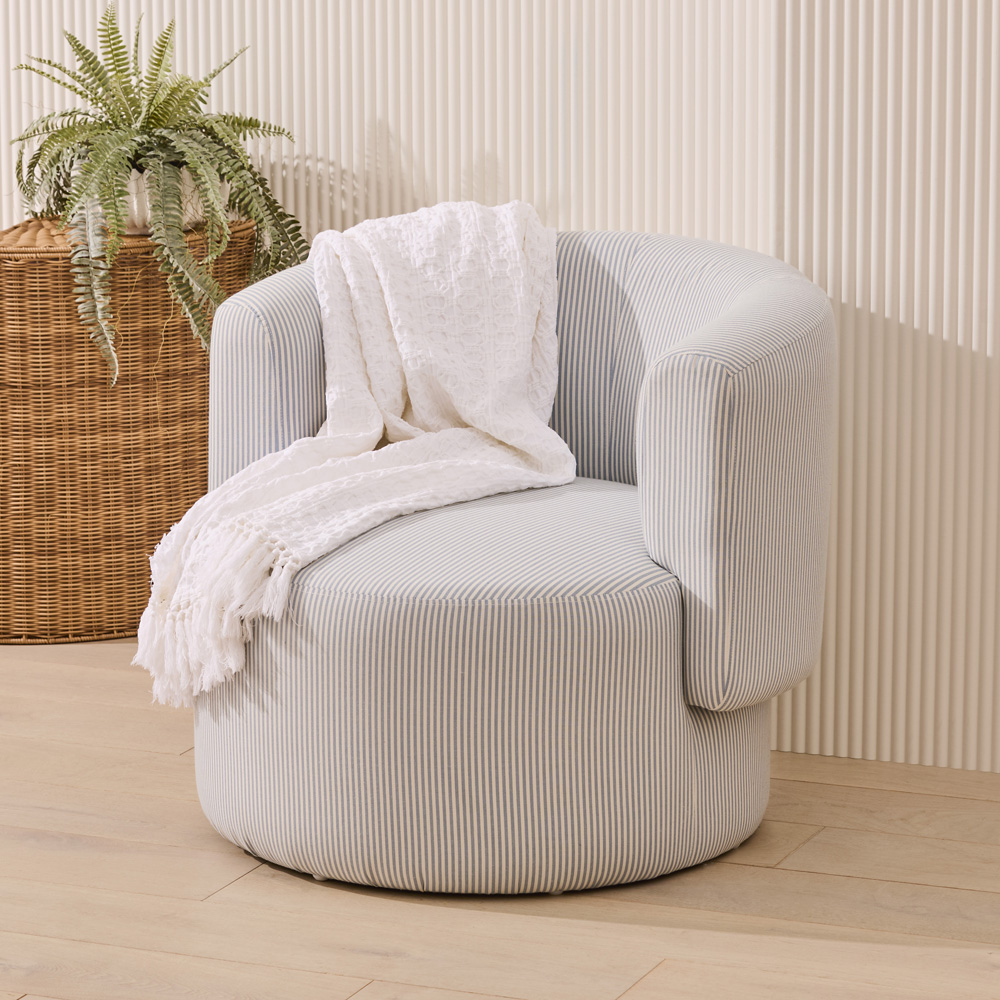 Essay Light Blue Stripe Chair Adairs