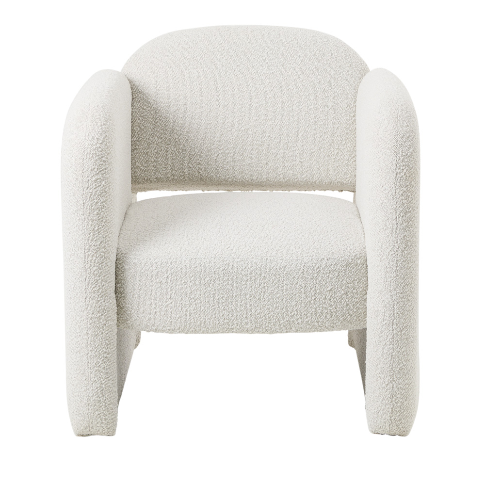 Cali Snow Boucle Chair | Adairs
