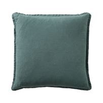 Belgian Dark Teal Vintage Washed Linen Cushion