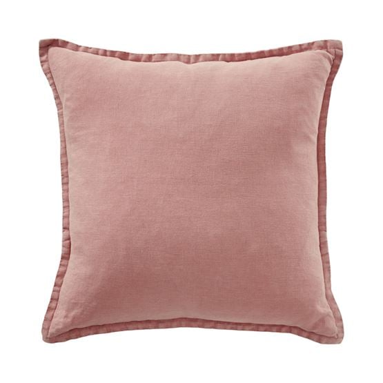 Belgian Misty Rose Vintage Washed Linen Cushion