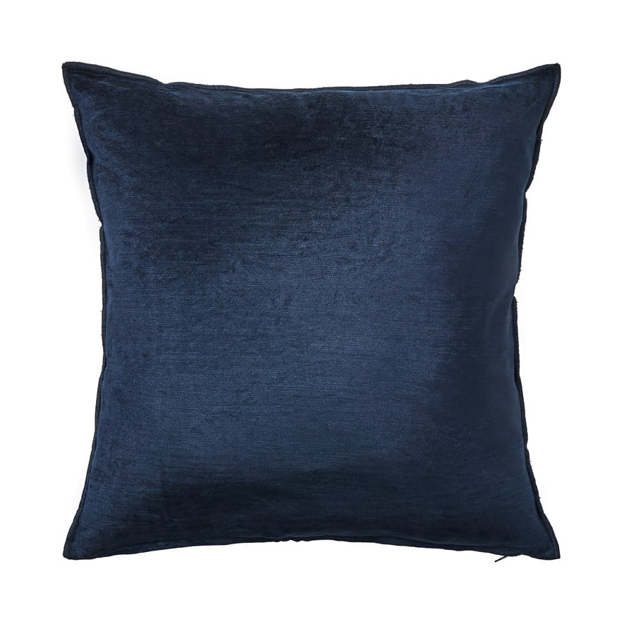 Navy velour cushion shop