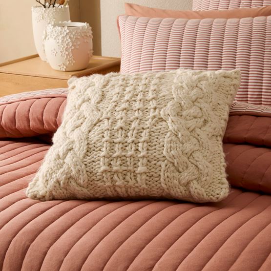 Tamsin Natural Knit Cushion