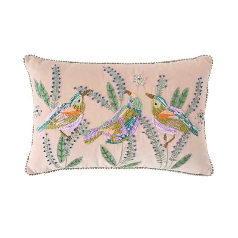 Sephora Green Bird Velvet Cushion