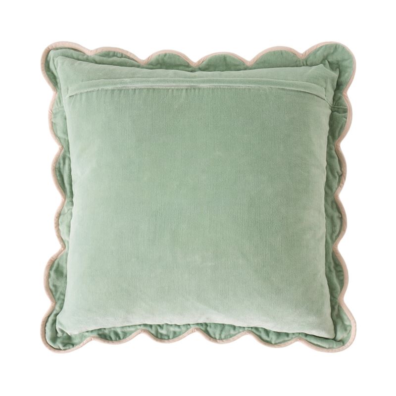 Sephora Green Floral Velvet Cushion