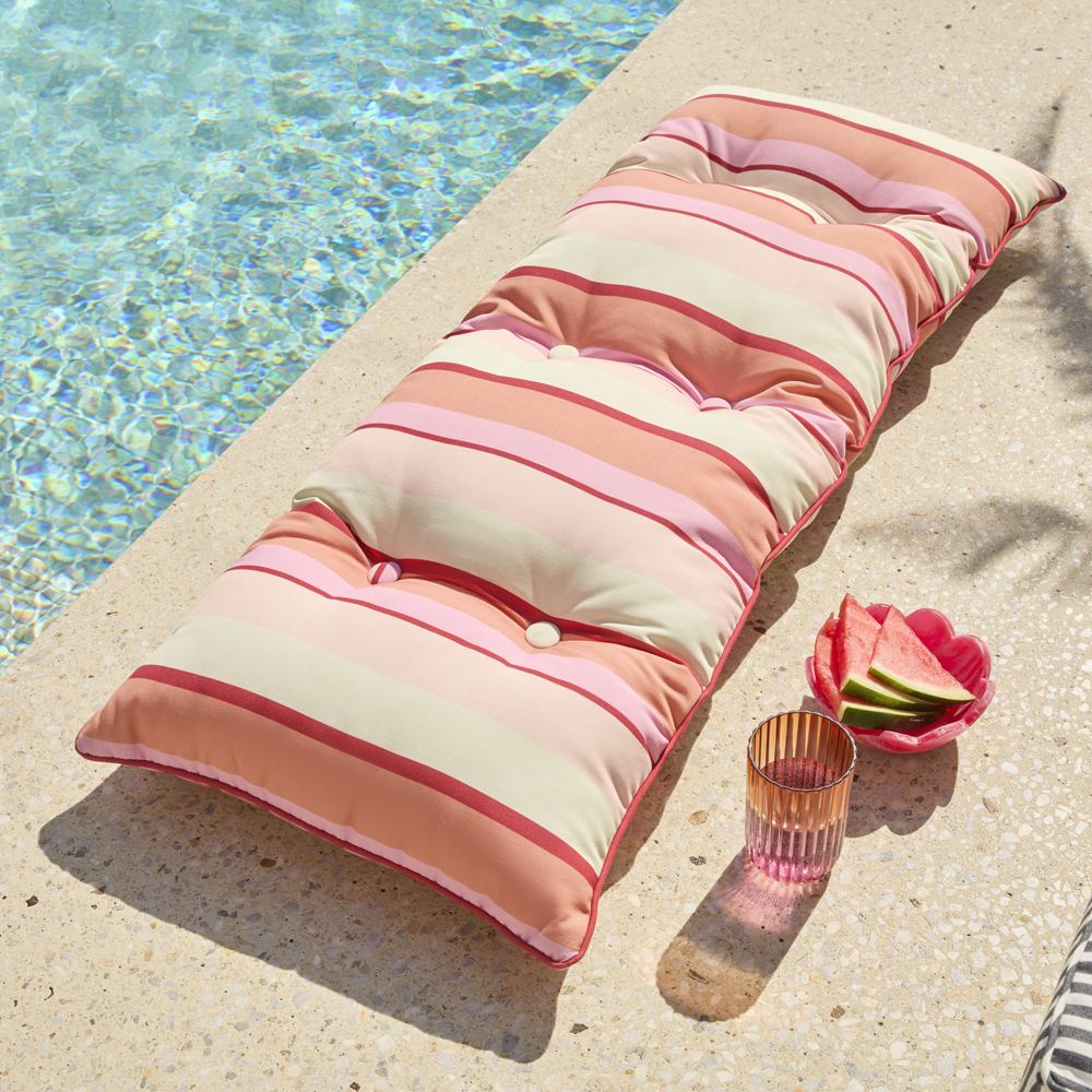 Sunset Stripe Outdoor Bench Seat Cushion Adairs