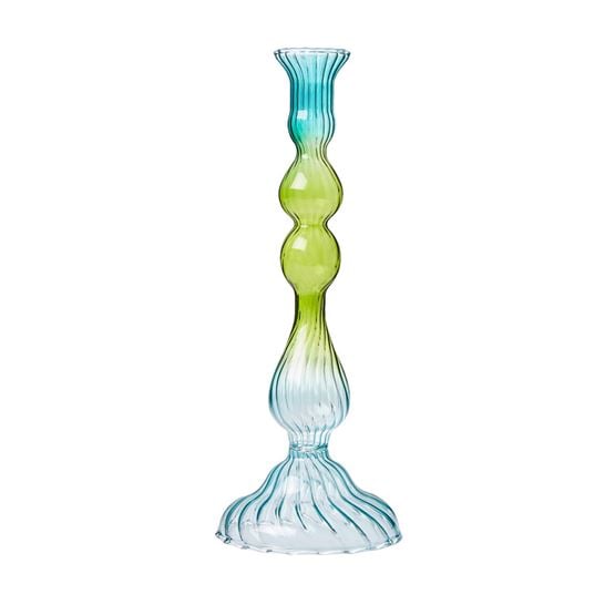 Palma Blue & Green Ombre Large Candle Holder