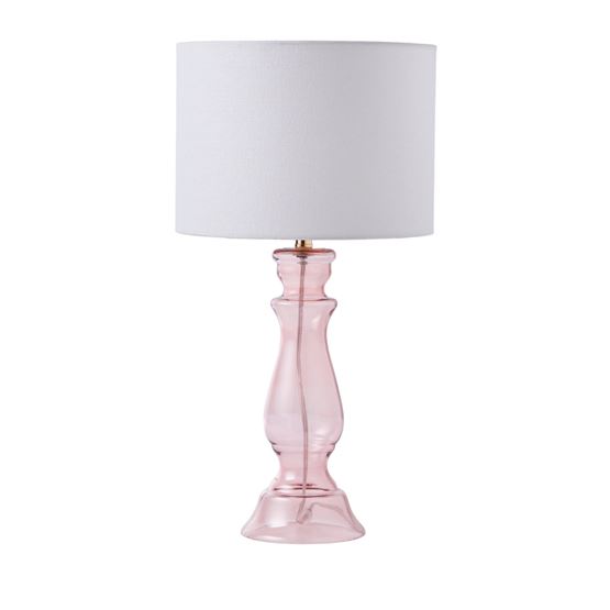 Claudette Pink Glass Table Light