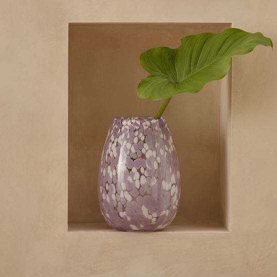 Speckle Lilac & White Vase