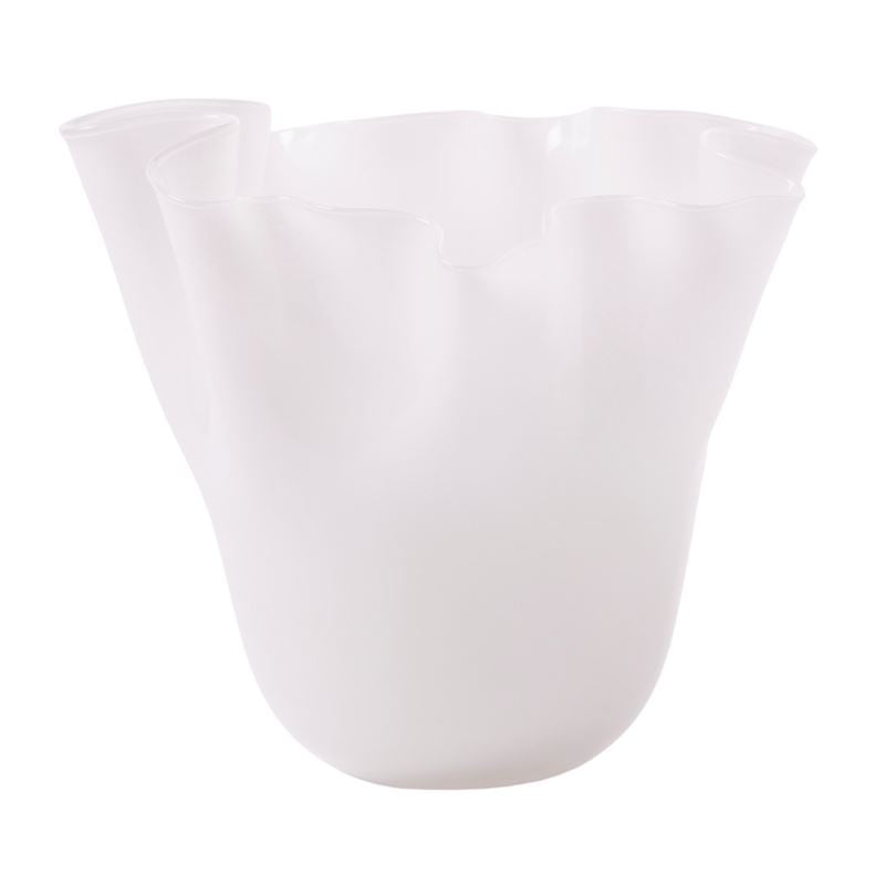 Fluted White Vase