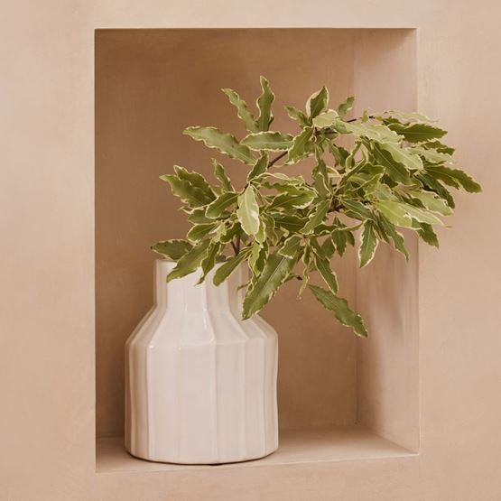 Oslo White Small Vase