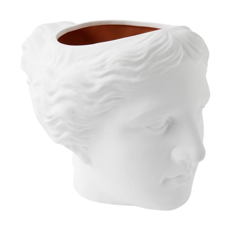 Grecian White Aphrodite Head Pot