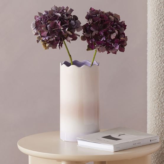 Ombre Purple & Pink Scallop Vase