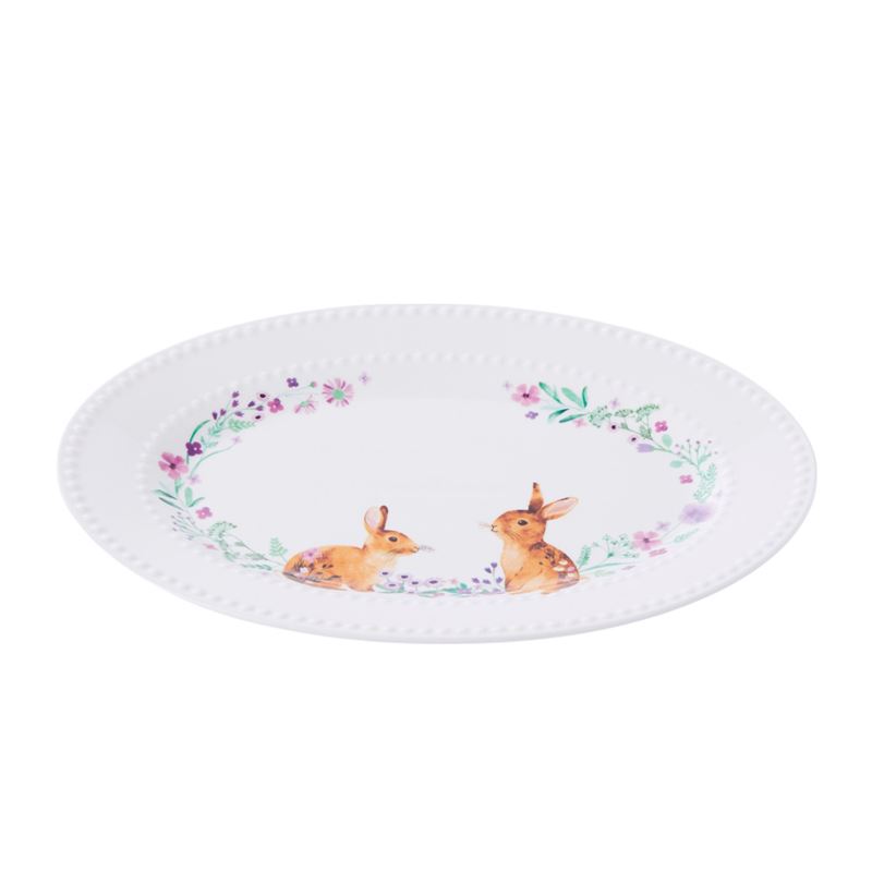 Bunny Green Oval Platter