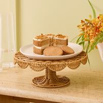 Clementine Natural Scallop Footed Stand