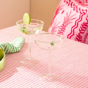 Summer Fruit Lime Coupe Glass Gift Pack of 2