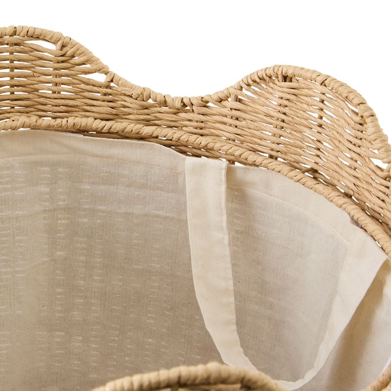 Macey Natural Laundry Storage Basket - Stylish & Practical