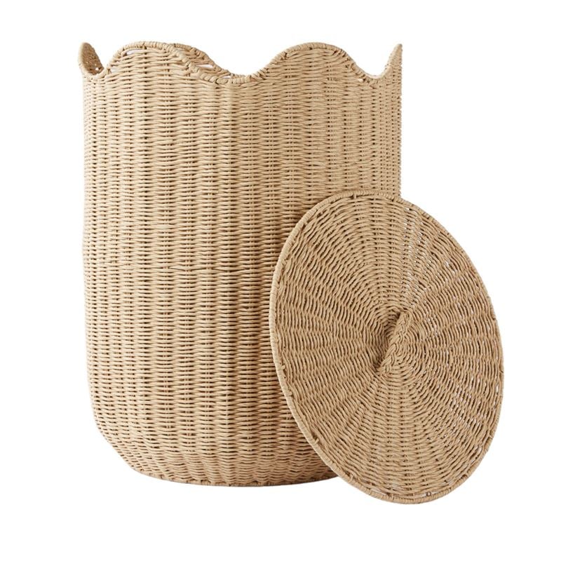 Macey Natural Laundry Storage Basket - Stylish & Practical