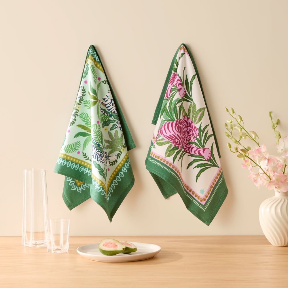 Adira Green Tea Towel Pack of 2 | Adairs