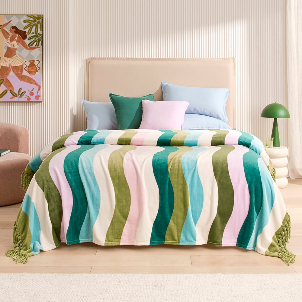 Supersoft Global Traveller Stripe Blanket Adairs