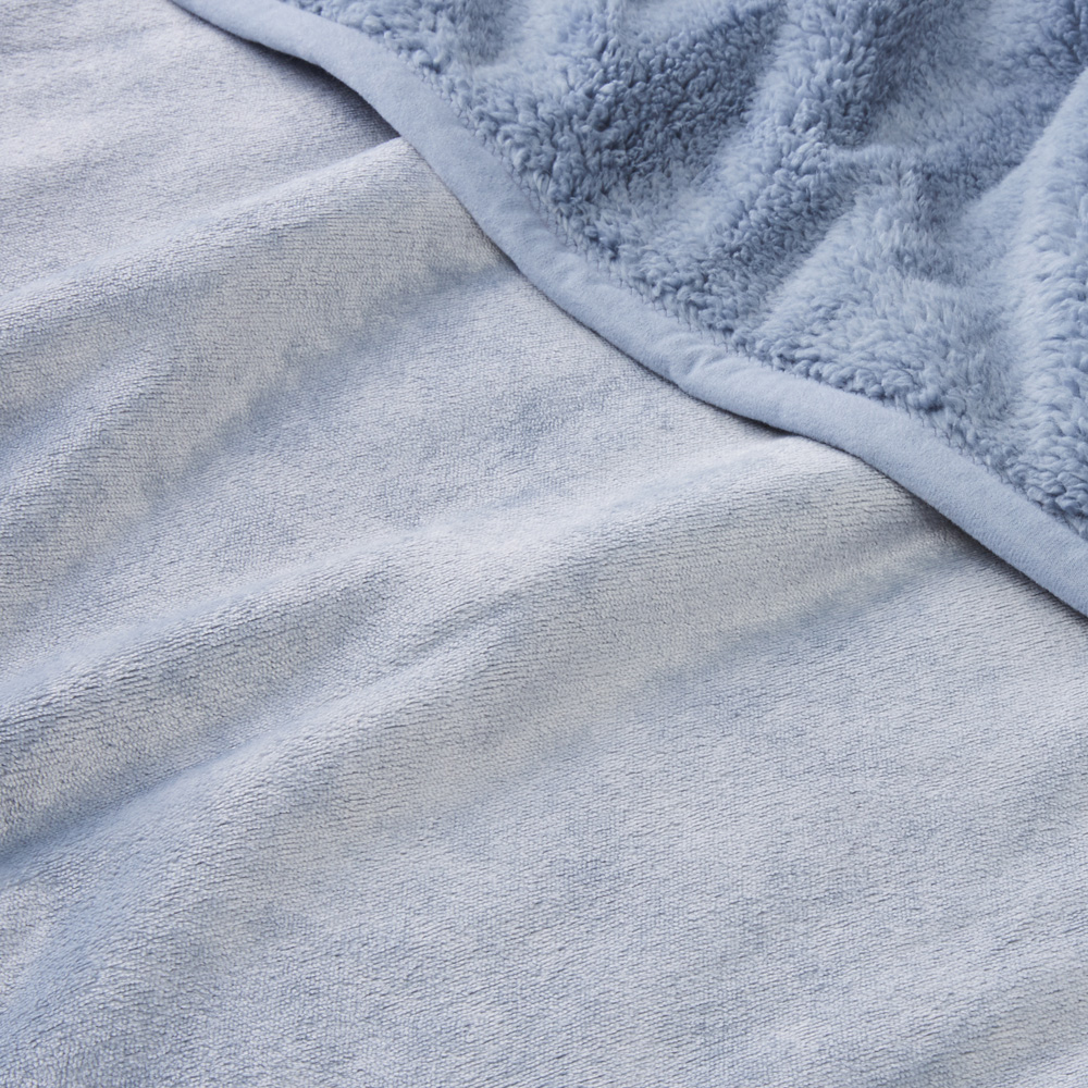 Sherpa Frost Blue Blanket Adairs