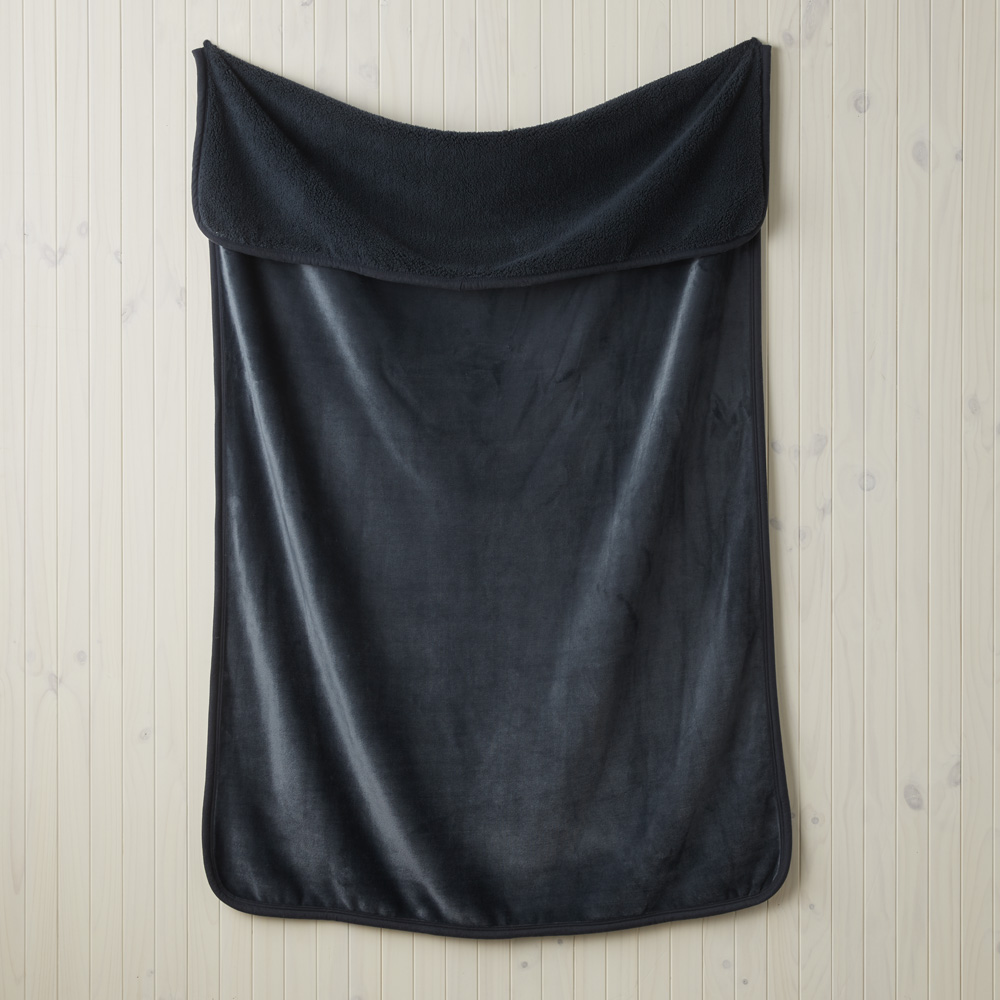 Sherpa Navy Throw Adairs