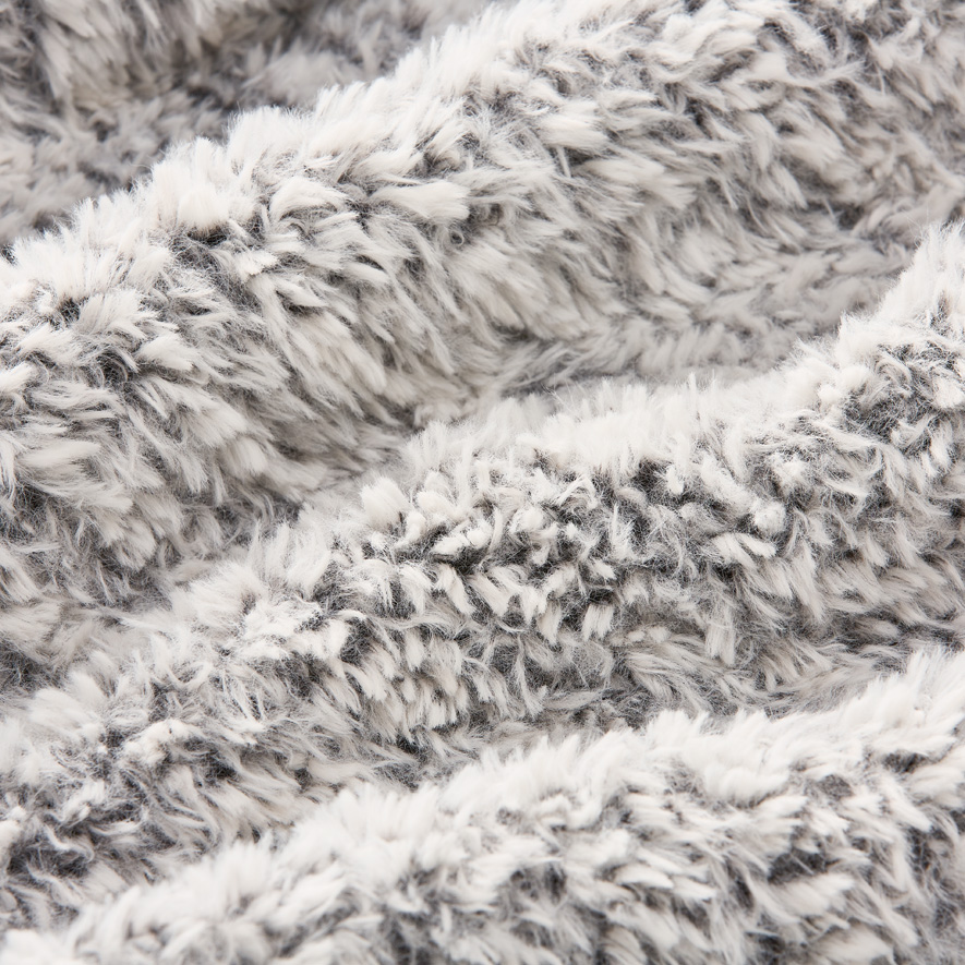 Munich Grey Feather Yarn Throw Adairs