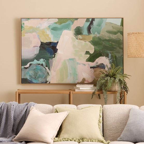 Large-Scale Abstract Canvas for Statement Walls