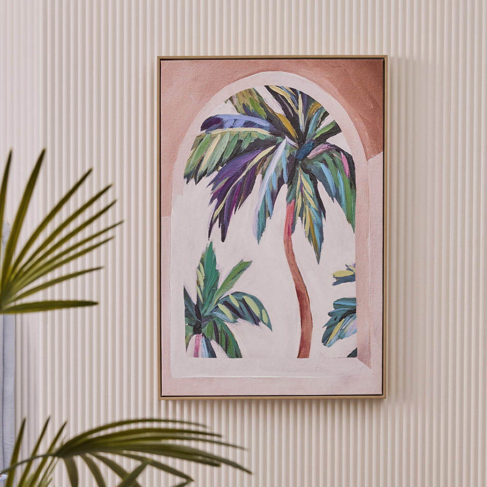 Ocean Breeze Window View Small Canvas Adairs