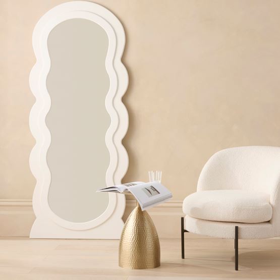 Ludo White Floor Mirror