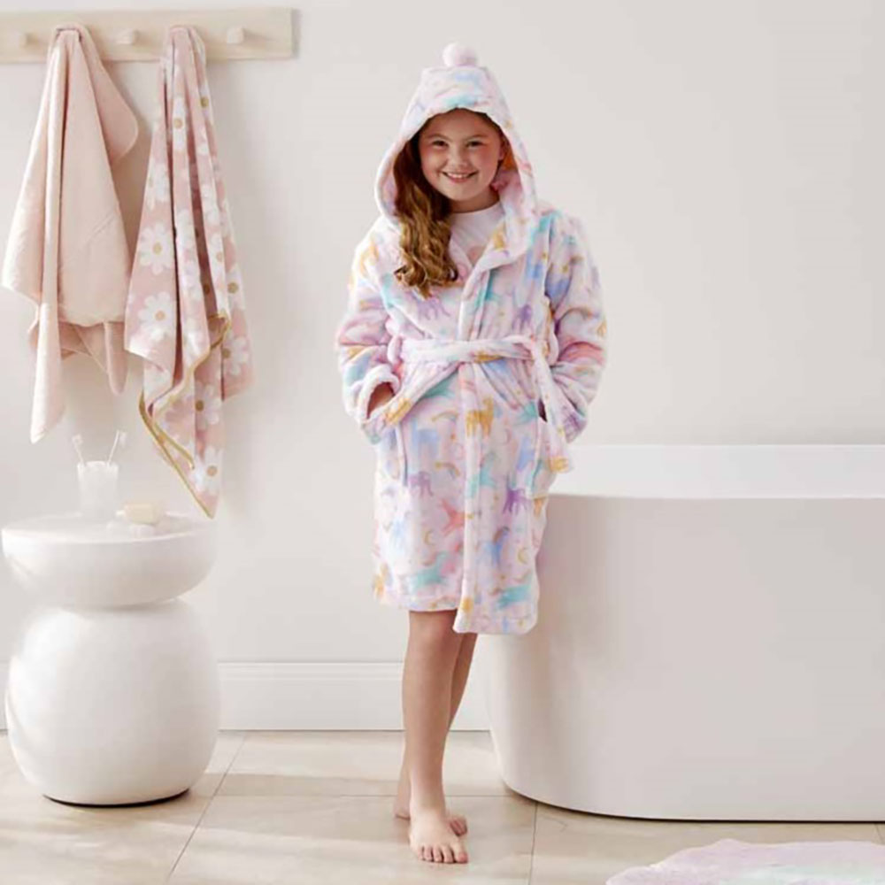 Baby Dressing Gown, Boys & Girls, Fleece Bath Robe with Teddy Ears, Blue,  6-12 Months : Amazon.co.uk: Fashion