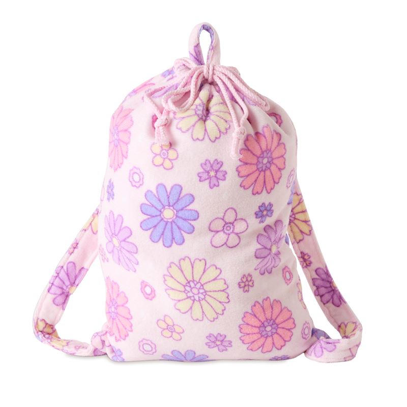 Pretty Floral Kids Swim Hooded Towel & Bag