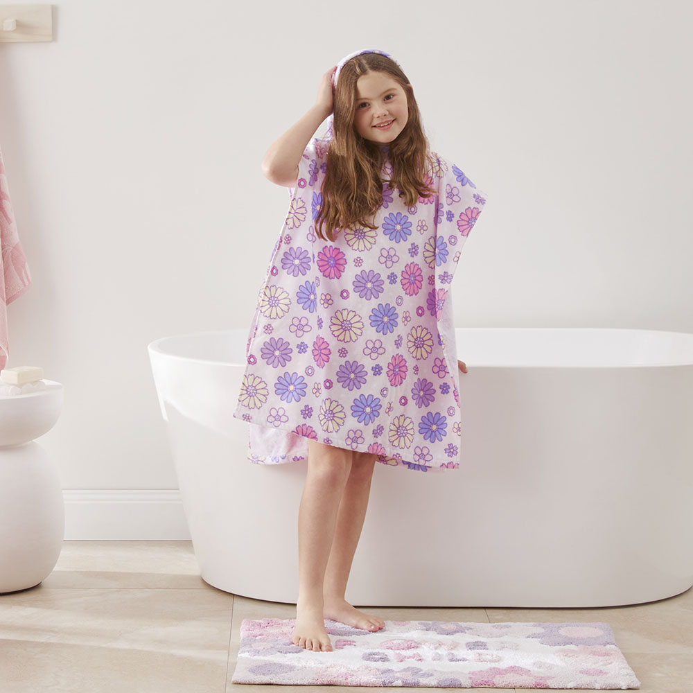 Adairs Kids Pretty Floral Kids Swim Hooded Towel Bag Adairs